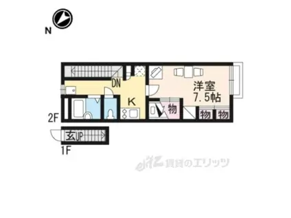 レオパレスヴィータ守山(1K/2階)の間取り写真