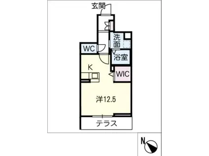 アズポート鵜の森(ワンルーム/1階)の間取り写真