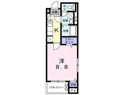 サンドミール蒲田(1K/3階)の間取り写真