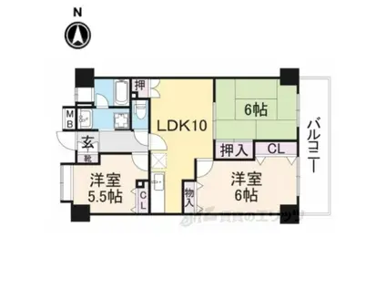 ひよどり(3LDK/3階)の間取り写真