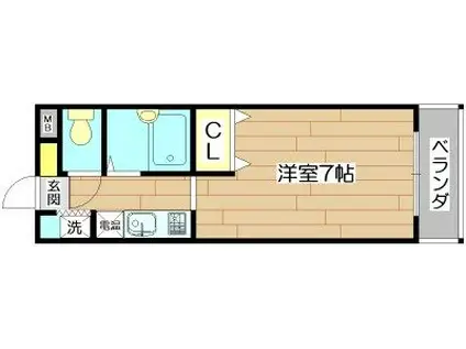 エクセレントライフK(1K/3階)の間取り写真