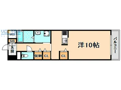 BEQUEM HAUSE(1K/6階)の間取り写真