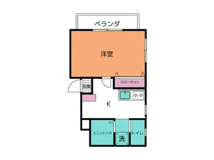 ボナ・シュモア II(1DK/3階)の間取り写真