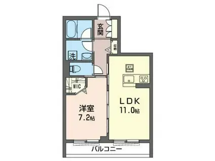 リヒトレンテ(1LDK/3階)の間取り写真