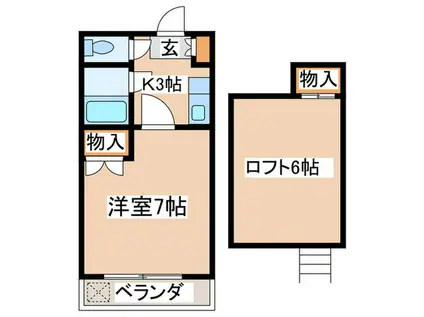 町田ハウス(1K/2階)の間取り写真