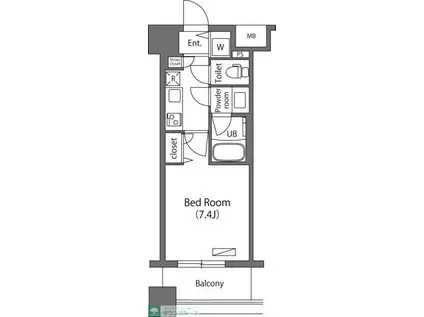 エミリブ練馬(1K/6階)の間取り写真