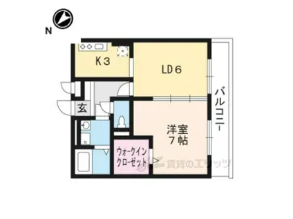 セジュールイマチ(1LDK/3階)の間取り写真