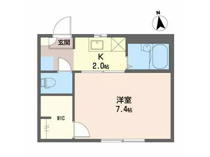 K・ボナール(1K/2階)の間取り写真