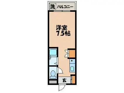 デルフィーノ坂本(ワンルーム/2階)の間取り写真