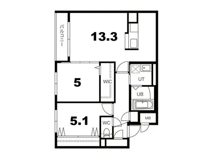 ラヴィII(2LDK/3階)の間取り写真