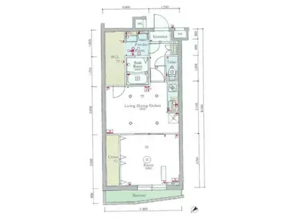 スカイコートパレス蒲田II(1LDK/5階)の間取り写真