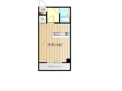 ヒューマンスペースVIII(ワンルーム/6階)の間取り写真