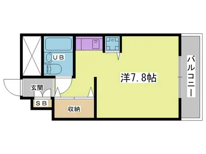 学が丘カレッジハイツ(ワンルーム/4階)の間取り写真