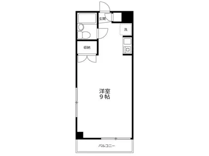 リズ松ヶ丘(ワンルーム/3階)の間取り写真