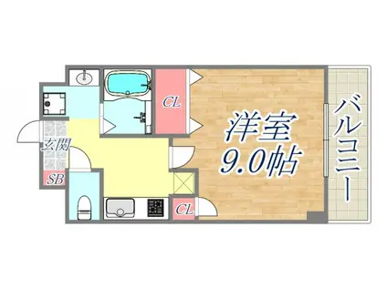 アメニティヒルズⅠ(1K/1階)の間取り写真