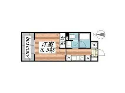 東桜コート(1K/4階)の間取り写真