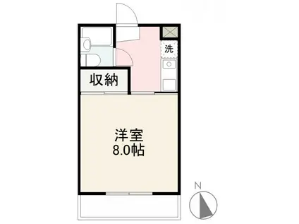 ハーモニースクエア瓦町(1K/1階)の間取り写真