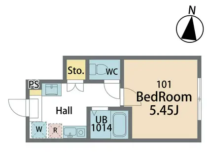 MOCA(1K/1階)の間取り写真