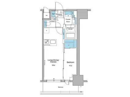 ルフォンプログレ秋葉原マークス(1LDK/8階)の間取り写真