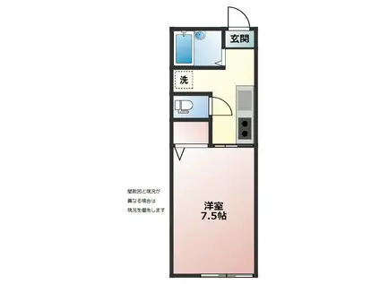 竹田ビル(1K/2階)の間取り写真