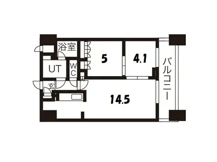 パークアクシス札幌植物園前(2LDK/9階)の間取り写真