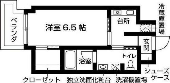 エスト日比野(1K/5階)の間取り写真