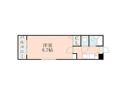 ロフティ藤崎(1K/4階)の間取り写真