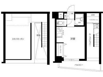 フェニックス北新宿エルミタージュ(ワンルーム/9階)の間取り写真