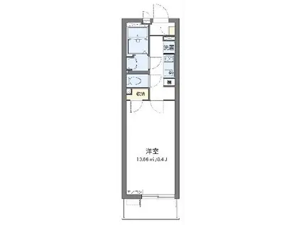 クレイノオリーブハウス ネオII(1K/3階)の間取り写真