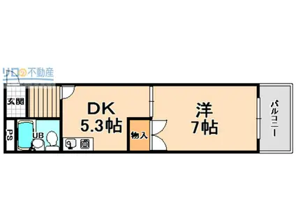 西網マンションパート3(1DK/3階)の間取り写真