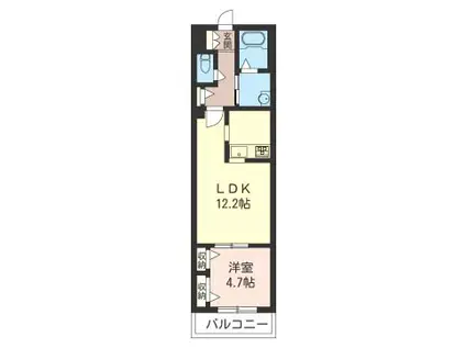 ブランシュネイジュ A(1LDK/1階)の間取り写真