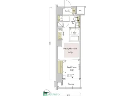 アーバネックス森下III(1DK/3階)の間取り写真