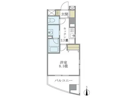 サンハイツ浅草(1K/5階)の間取り写真