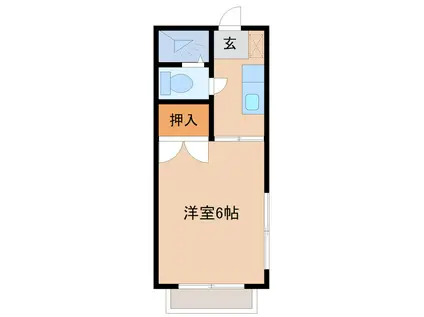 栄ミリオンコーポ第1(ワンルーム/1階)の間取り写真