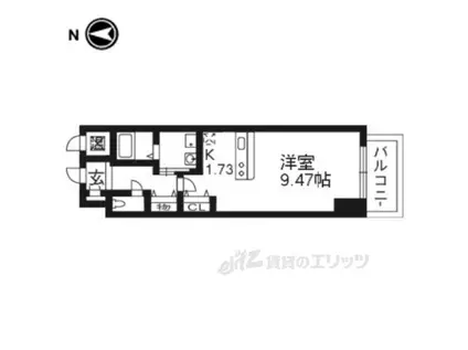 メディナ西大路駅前(1K/5階)の間取り写真