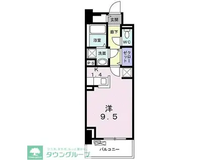 フィオーレ カンパネラ(ワンルーム/1階)の間取り写真