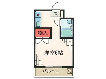 トウセンハイツ京島(ワンルーム/2階)の間取り写真