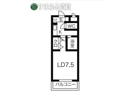 A・CITY熊味(1K/4階)の間取り写真