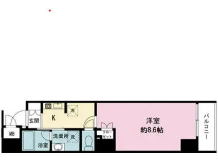 グランジット蒲田(1K/8階)の間取り写真