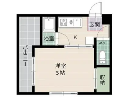アベニュー大楠(1K/2階)の間取り写真