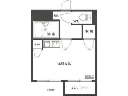 グランピアマンション本荘(ワンルーム/10階)の間取り写真
