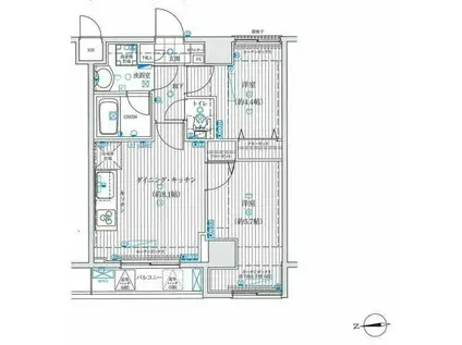 グランフォース西新井アヴェニール(2DK/5階)の間取り写真