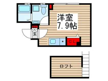 オークレスト金町(ワンルーム/4階)の間取り写真