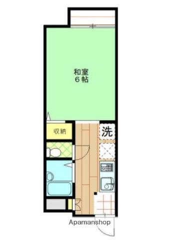 プラムハイツ(1K/1階)の間取り写真