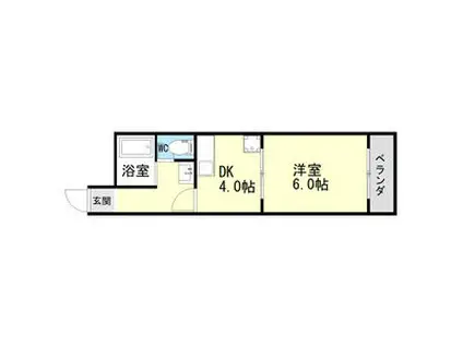 サン・クレール(1DK/4階)の間取り写真