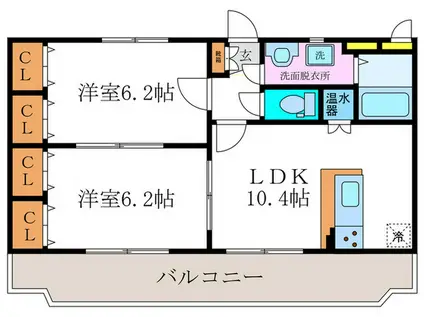 SAISEI(2LDK/3階)の間取り写真