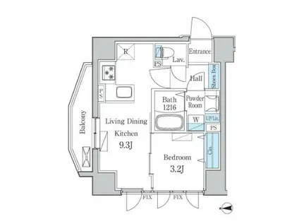 オーキッドレジデンス三ノ輪(1LDK/10階)の間取り写真