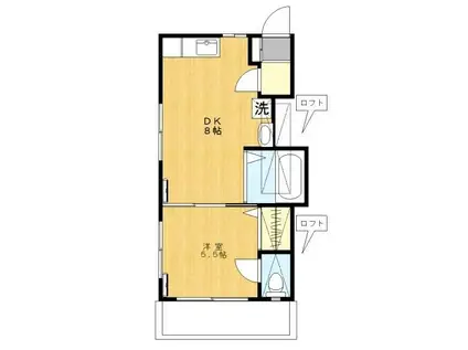 コーポT3(1DK/1階)の間取り写真