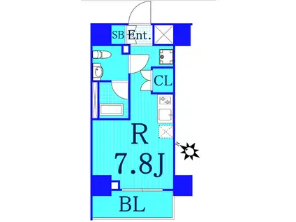クラリッサ大通公園(ワンルーム/4階)の間取り写真