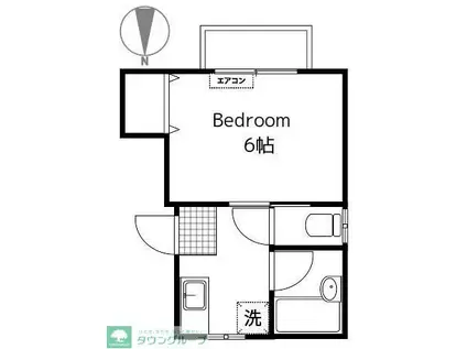 パレスヒル(1K/1階)の間取り写真